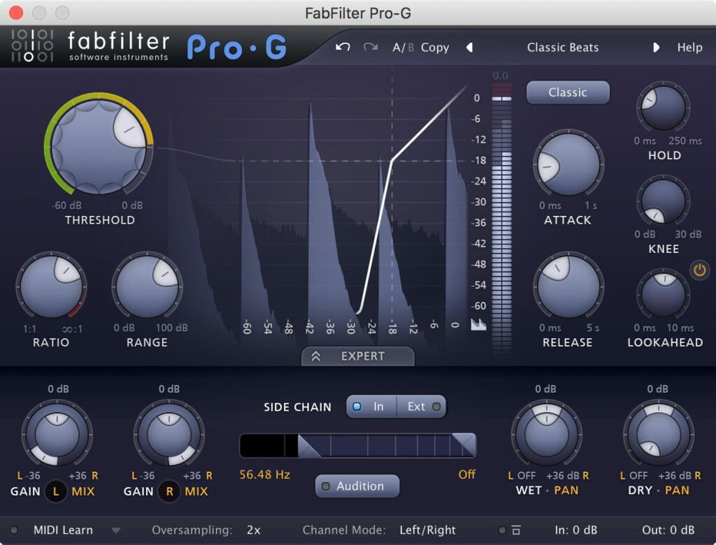 fabfilter pro g noise gate plugin